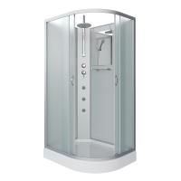 Душевая кабина Niagara Classic NG-3312-14LBKTG (120х80х210) низкий поддон(13см),стекло матовое,3 места