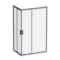 W90G-403-120280-BT Gem Душевое ограждение AM.PM прямоугольн.,раздвиж.двери 120x80 черный мат.,стекло прозрачное