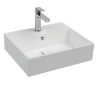 Раковина накладная ISVEA Purita прямоугольная 50см цвет белый 10PL50050SV