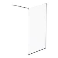 W84WI-120-F1-BTE Душевая перегородка AM.PM Func 120x200, стекло прозр. 8 мм + покрытие, профиль черный