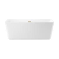 Акриловая ванна в наборе 4 в 1: отдельностоящая ванна, ножки, экран, слив-перелив Wellsee DeSire 231502004