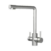 F85B05711 X-Joy S, Смеситель для кухни AM.PM с L-изливом с каналом для питьевой воды, сатин