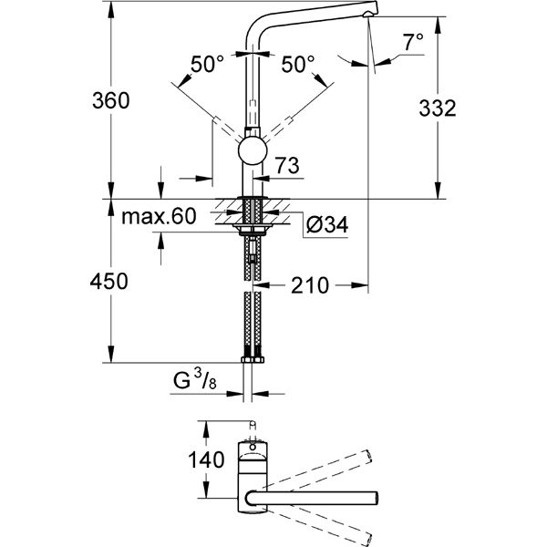 Смеситель для мойки Grohe Minta 31375DC0