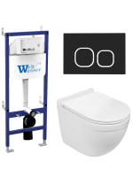 Комплект инсталляции с унитазом Weltwasser BAMBERG 460 + HEIMBACH 043 GL-WT + BAMBERG BL