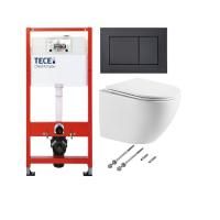 Комплект инсталляции TECEbase kit 9400414(9400407) c кнопкой и унитазом WeltWasser WW MERZBACH 043 GL-WT