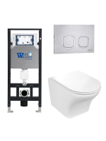 Унитаз с инсталляцией WeltWasser AMBERG 506 + ODENBACH 004 GL-WT + AMBERG RD-MT CR