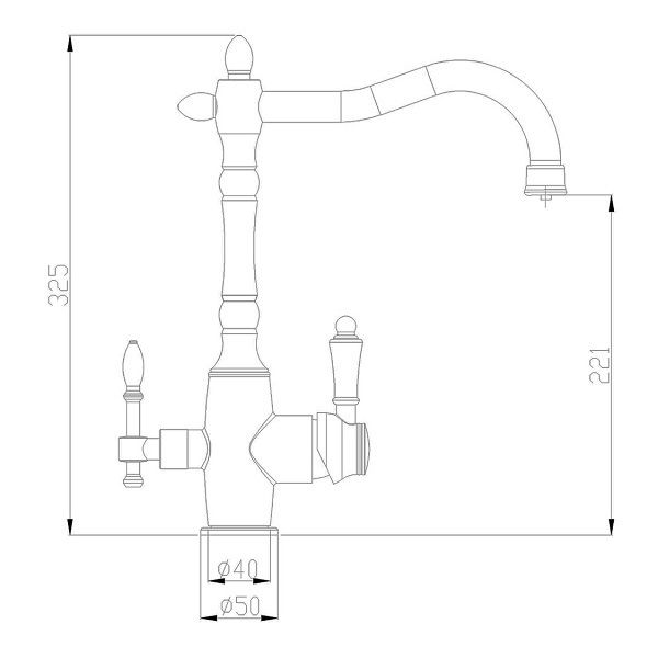 Смеситель для мойки ZorG Steel Hammer SH 812 BR