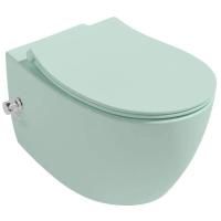 Унитаз подвесной безободковый ISVEA Sentimenti Neo с функцией биде мятно-зеленый матовый 10ARS1015I-2T