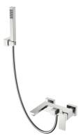Смеситель для ванны с душем Boheme Qubic 473-NB brushed nickel