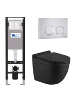 Комплект инсталляции с унитазом Weltwasser AMBERG 350 + HEIMBACH 043 MT-BL + AMBERG RD-MT CR