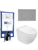 Комплект инсталляции с унитазом Weltwasser BAMBERG 545 + HEIMBACH 043 GL-WT + BAMBERG CR