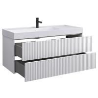 Тумба под умывальник Belux подвесная Сиртаки 120-02, Белый глянцевый