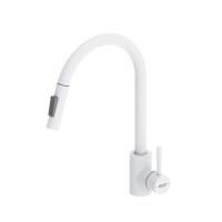 D3007533 Logic Кухонный смеситель Dorff  с вытягивающимся изливом, белый