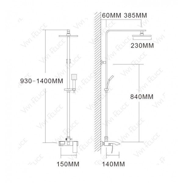 Душевая стойка Felice 4060 CROMO