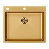 Мойка Paulmark KRONER-EDGE 59 PM775951-BG 510х590х200 мм, нержавеющая сталь, брашированное золото
