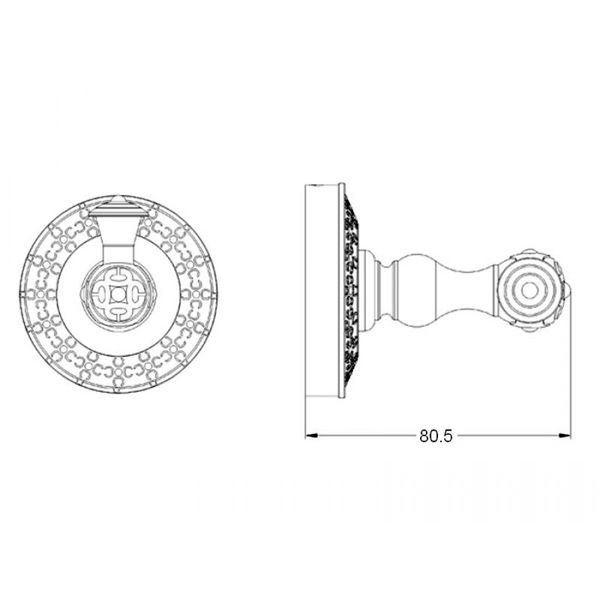 Крючок для ванной комнаты ZorG AZR 01 SL