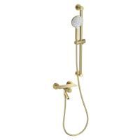Смеситель для ванны с душевым гарнитуром WONZON & WOGHAND, Брашированное золото (WW-FE05L222-BG)