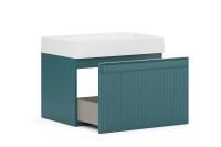 Тумба под умывальник Belux Базель подвесная 70-01, Голубой Малахит матовый