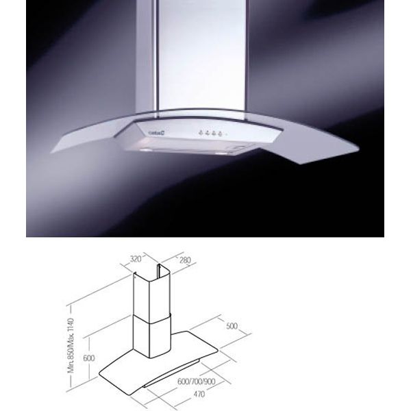 Кухонная вытяжка Cata GAMMA VL3 900 GLASS/D