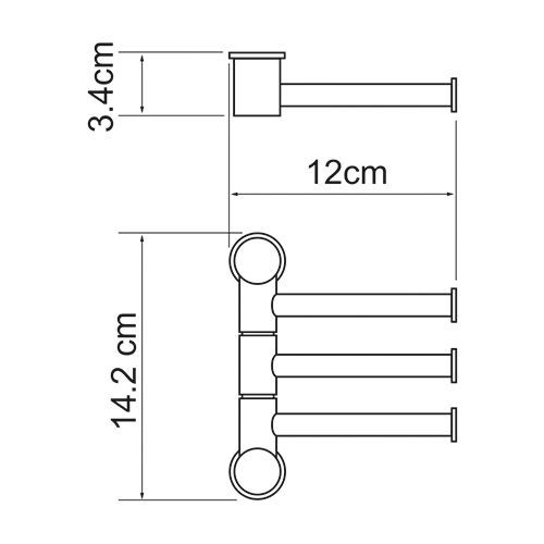 Держатель полотенец тройной Wasserkraft K-1053WHITE