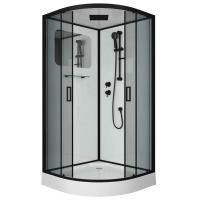 Душевая кабина Niagara Premium NG-6901-01 BLACK (90х90х210) низкий поддон(16 см),черный,стекло тонированное,4 места