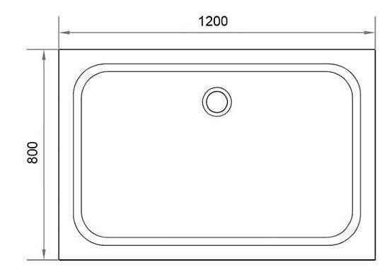 Душевой поддон AQUABATH из ABS-пластика с сифоном ABR120.8