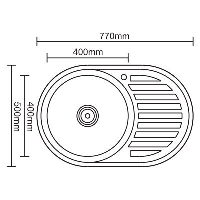 Кухонная мойка Ledeme L77750-L 50x77 матовый