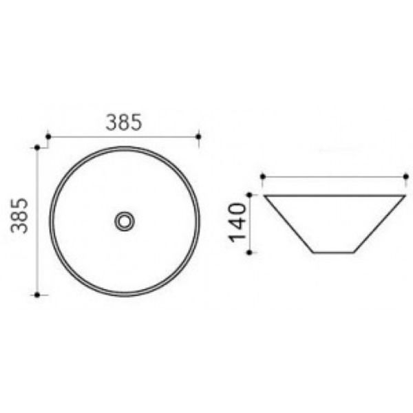 Раковина MELANA MLN-T4006-G30 (золото)