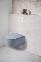 Унитаз подвесной Vincea Evo VT1-34SMO безободковый, цвет океан матовый, ультратонкое soft-close сиденье