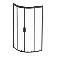 W90G-401-090BT Душевое ограждение AM.PM Gem 1/4 Rond 90x90 стекло прозрачное, профиль черный матовый