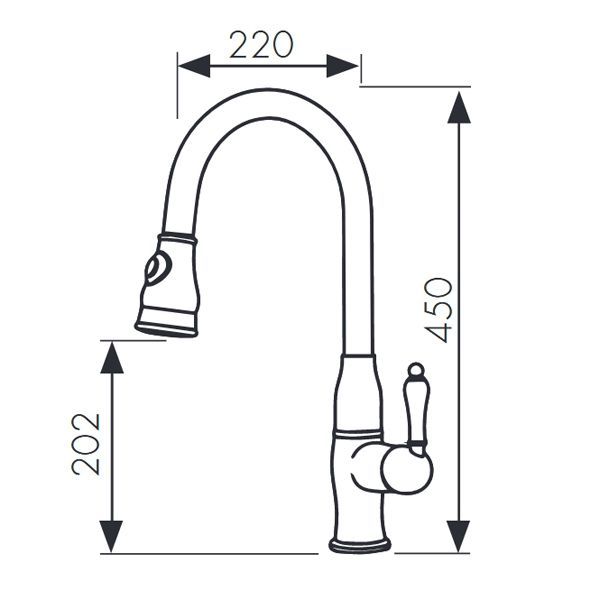 Смеситель для мойки Kaiser Vincent Sensor 31366-1 Bronze