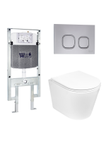 Комплект инсталляции с унитазом Weltwasser AMBERG 497 ST + SALZBACH 043 GL-WT + AMBERG RD-CR