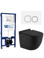 Комплект инсталляции с унитазом Weltwasser BAMBERG 525 + HEIMBACH 043 MT-BL + BAMBERG WT