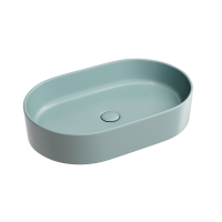 Умывальник чаша накладная овальная Ceramicanova Element 608*385*122мм, Зеленый матовый, CN6048MLG