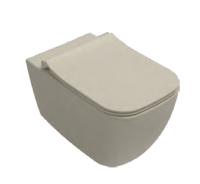 Унитаз ISVEA VEA Cubo подвесной 338*510*400 слоновая кость матовый 10VA02001SV-2K