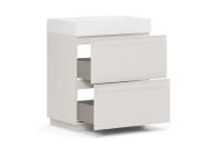 Тумба под умывальник Belux Базель напольная 70-02, Светлый Миндаль матовый