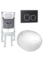 Комплект инсталляции с унитазом Weltwasser AMBERG 497 ST + JECKENBACH 004 GL-WT + AMBERG RD-BL