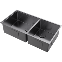 Кухонная мойка Omoikiri Taki 85-2-LB-U/IF Side-IN нерж. сталь/нержавеющая сталь 4997037