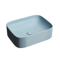Умывальник чаша накладная прямоугольная Ceramicanova Element 505*380*150мм, голубой матовый, CN6052ML