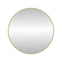 Зеркало с подсветкой LED Fixsen FX-1070G круглое 70х70 см, золотой сатин