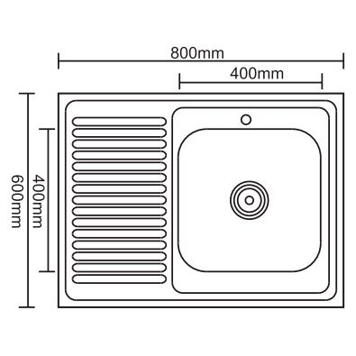 Кухонная мойка Ledeme L68060-R 60x80 декор