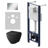 IS47051.701700MB Инсталляция с клавишей Pro S глянц хром с подвесным унитазом Spirit V2.0 FlashClean черн мат с