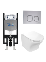 Унитаз с инсталляцией WeltWasser AMBERG 497 + ODENBACH 004 GL-WT + AMBERG RD-CR