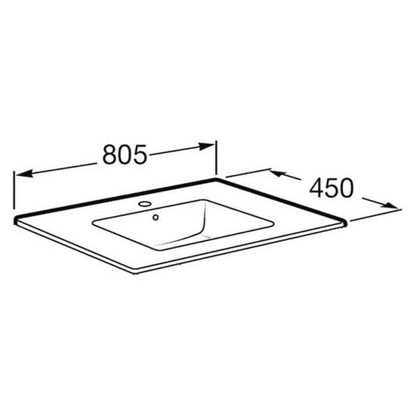 Умывальник Roca Victoria Unik Oval 80,5x45 327826000