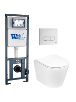 Комплект инсталляции с унитазом Weltwasser MARBERG 410 + SALZBACH 043 GL-WT + MAR 410 SE GL-WT