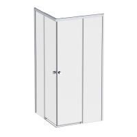W94G-403-9090-MT Душевое ограждение AM.PM X-Joy Square Slide 90х90, мат хром, прозрачное