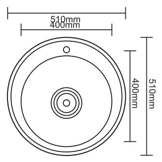 Кухонная мойка Ledeme L65151 51x51 декор