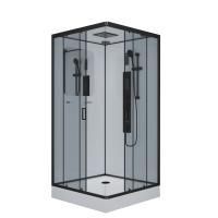 Душевая кабина Niagara Premium NG-6902-01GQ BLACK (100х100х210) низкий поддон(16 см),черный,стекло тонированное,4 места