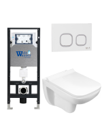 Унитаз с инсталляцией WeltWasser AMBERG 506 + KEHLBACH 004 GL-WT + AMBERG RD-WT