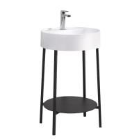 Тумба под умывальник Belux напольная Эвора 53, Черный матовый